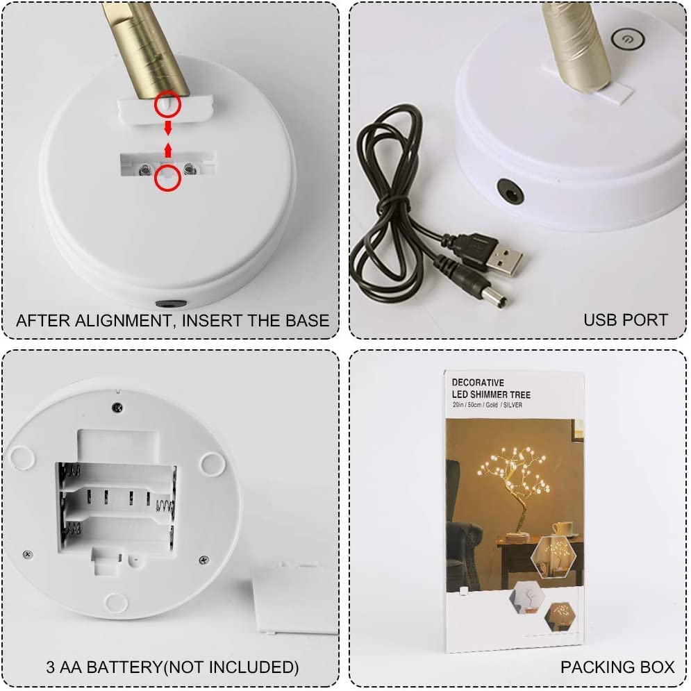 Tabletop Bonsai Tree Light Touch Switch DIY Artificial Light Tree Lamp Decoration