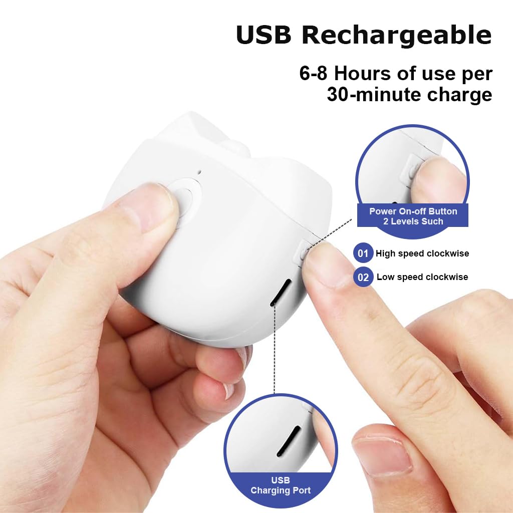 Automatic Nail Trimmer for Kids & Adults - Rechargeable Safe Nail Clippers