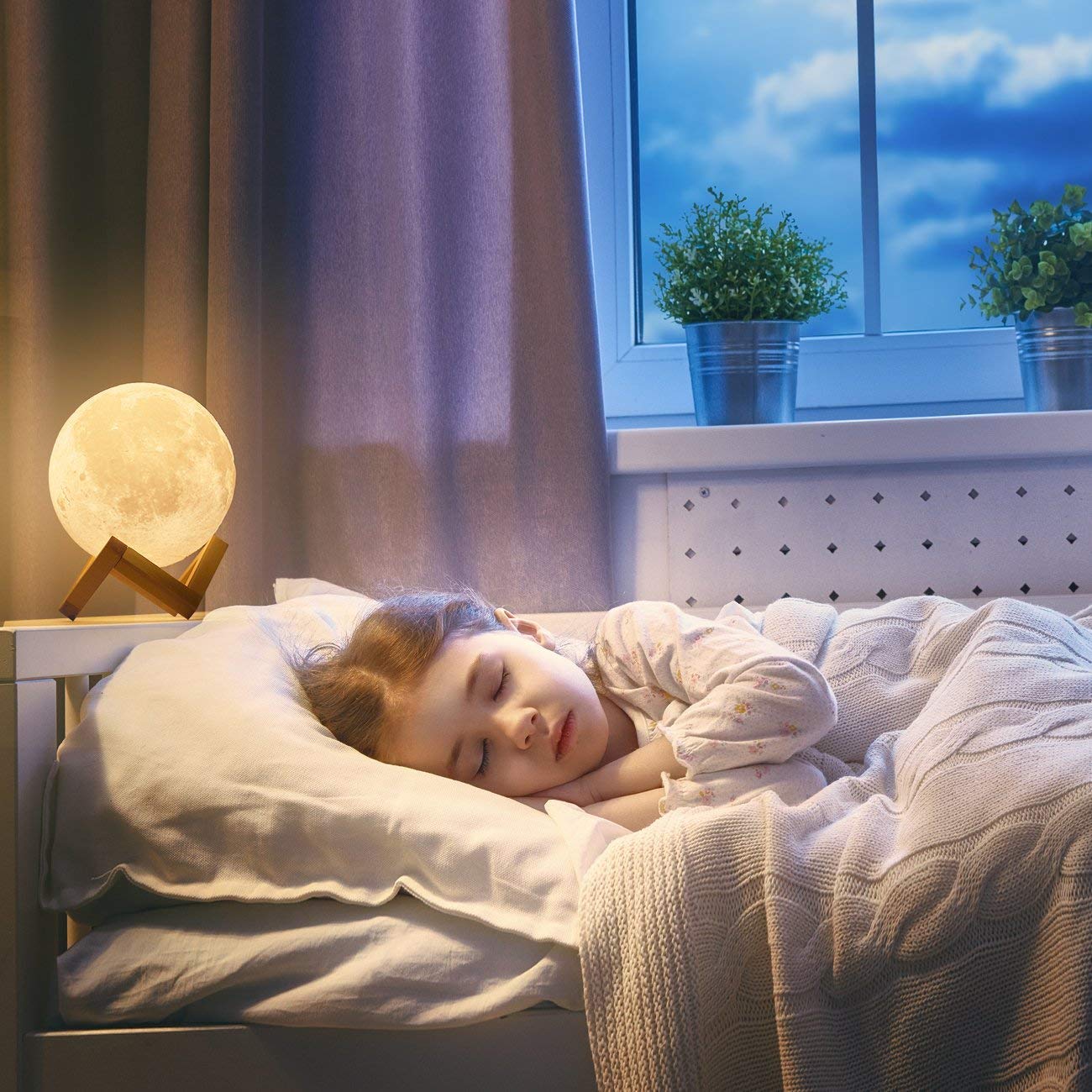 Moon lamp 7 Multi Colors Changing Touch Sensor for Adult and Kids