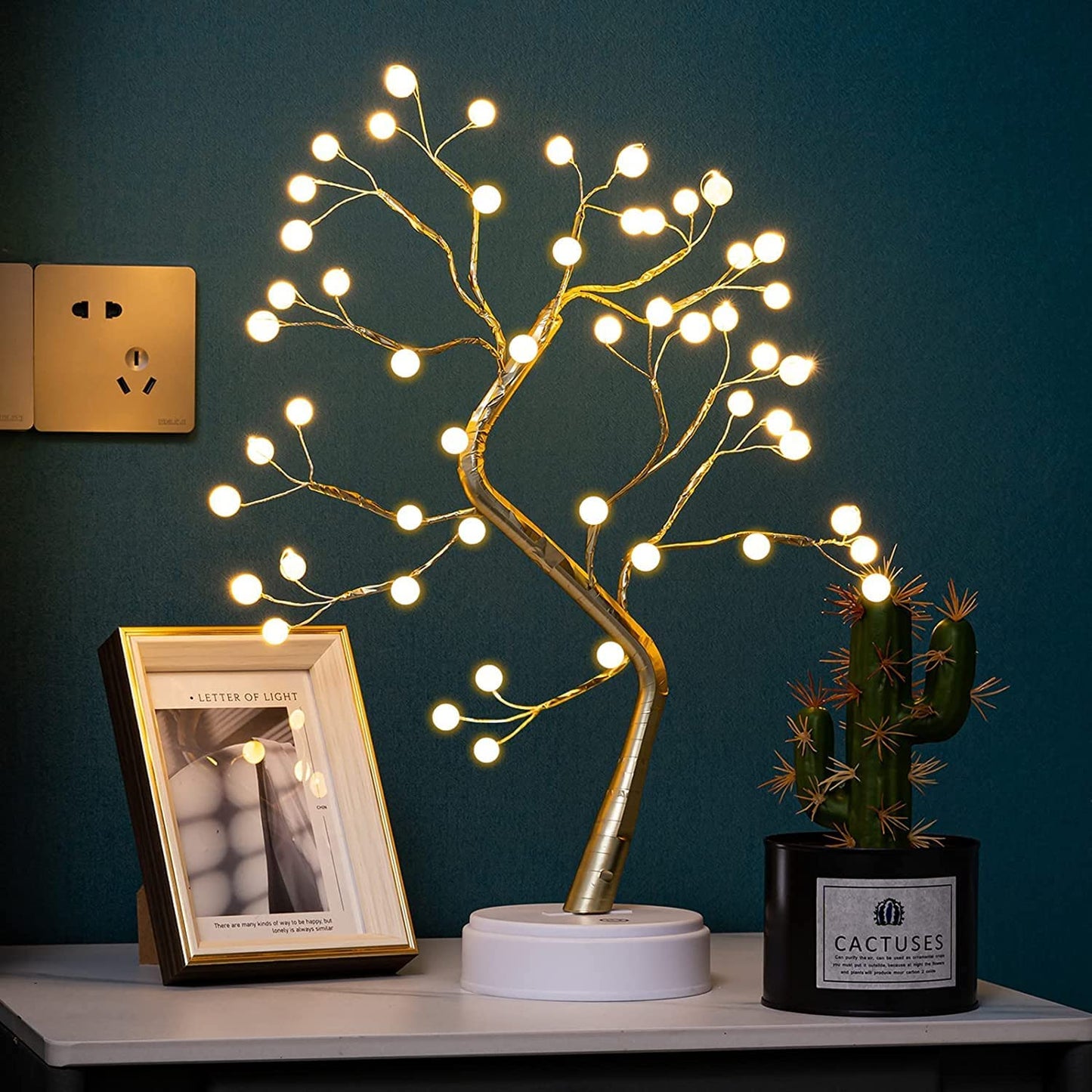 Tabletop Bonsai Tree Light Touch Switch DIY Artificial Light Tree Lamp Decoration