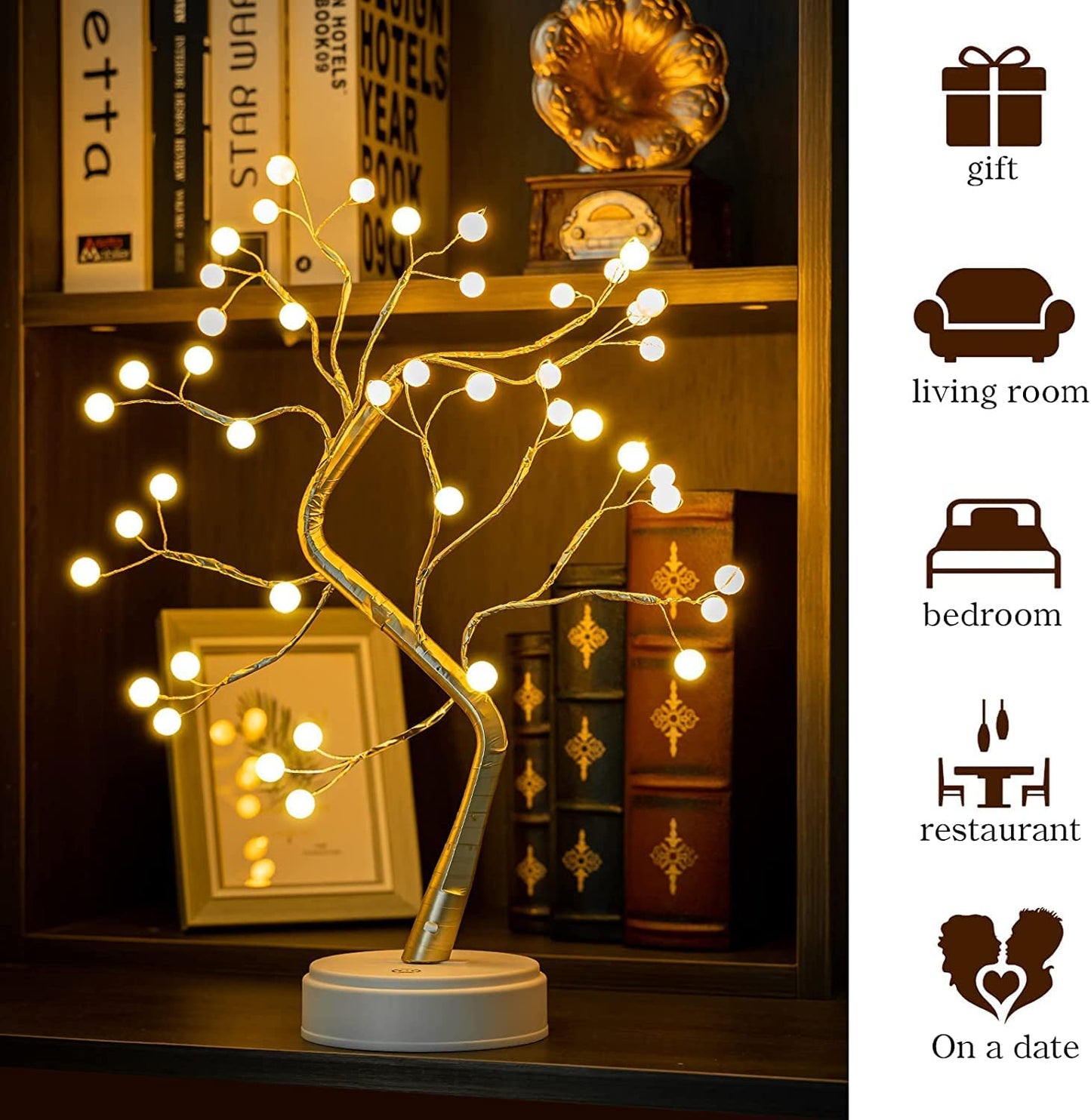 Tabletop Bonsai Tree Light Touch Switch DIY Artificial Light Tree Lamp Decoration