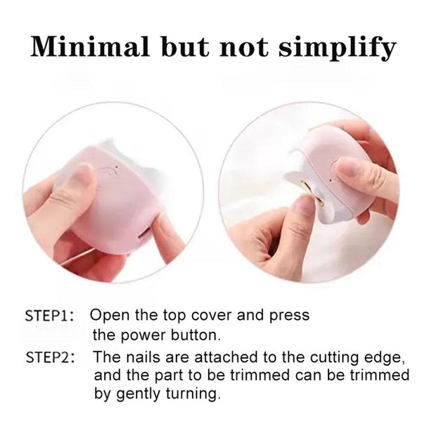 Automatic Nail Trimmer for Kids & Adults - Rechargeable Safe Nail Clippers