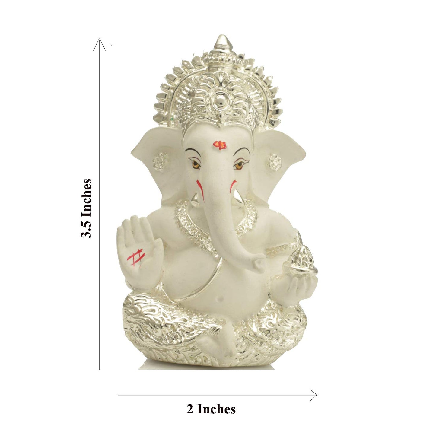 Ganesha Idol Silver Plated Ganesh for Home Decor